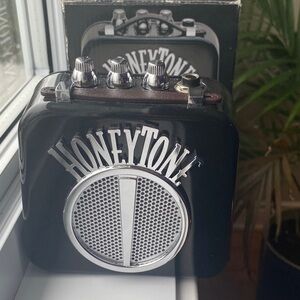 Black Portable Mini guitar Amp with original box and instructions